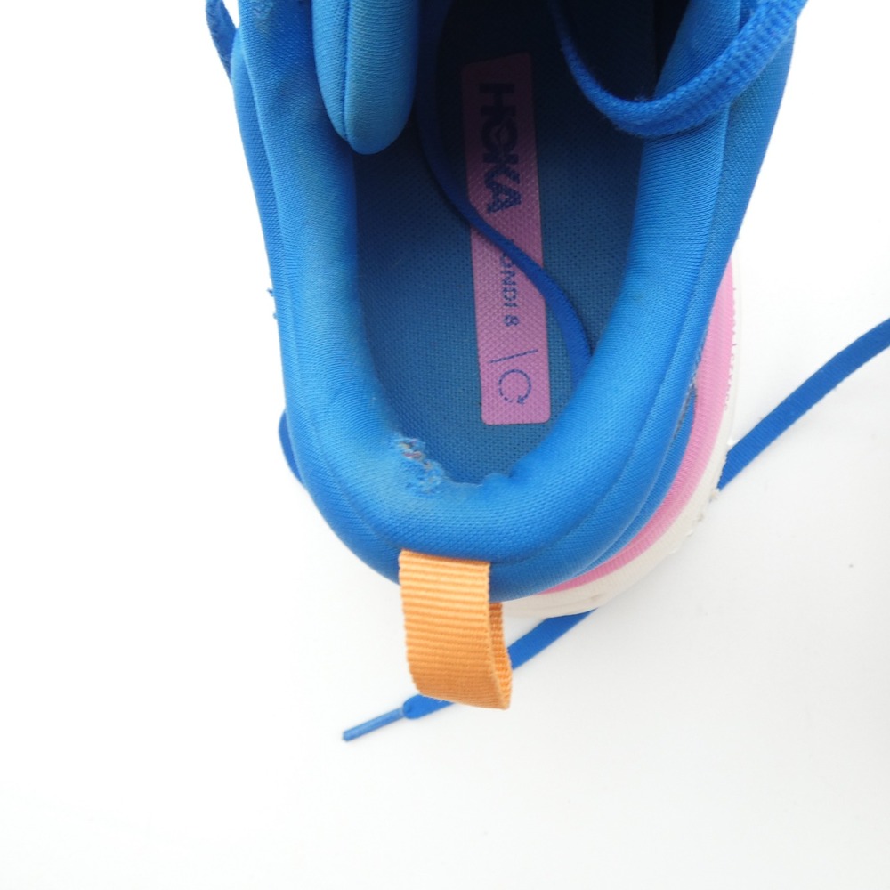 Hoka Bondi 8 Wide Blue Pink Running Shoes Womens 9D 1127954 CSAA Coastal Sky - Picture 11 of 13